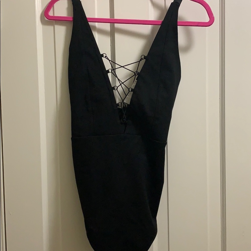 Express black body suit